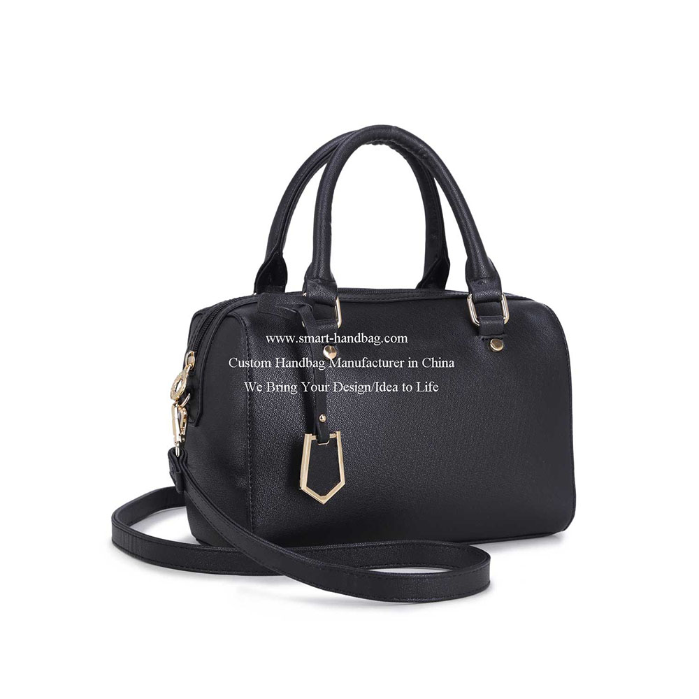 Fashionable Girl Boston Bag with Front Hanger