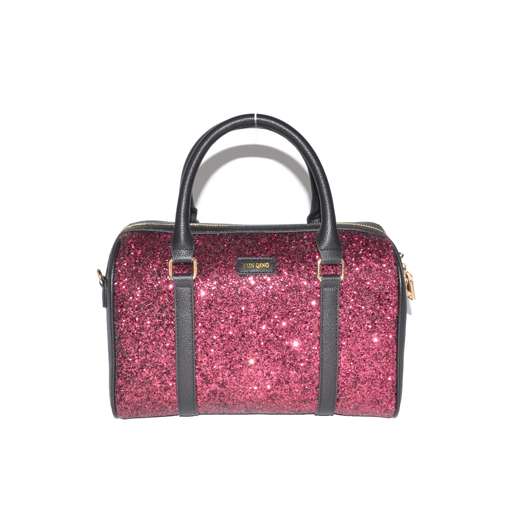 Fashionable Girl Boston Bag with Front Hanger
