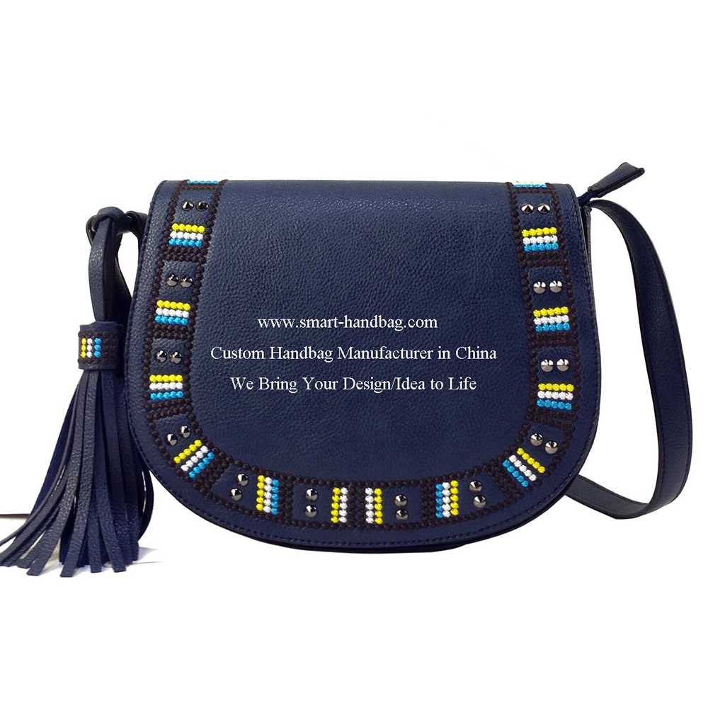 Flap Embroidery Crossbody Bag