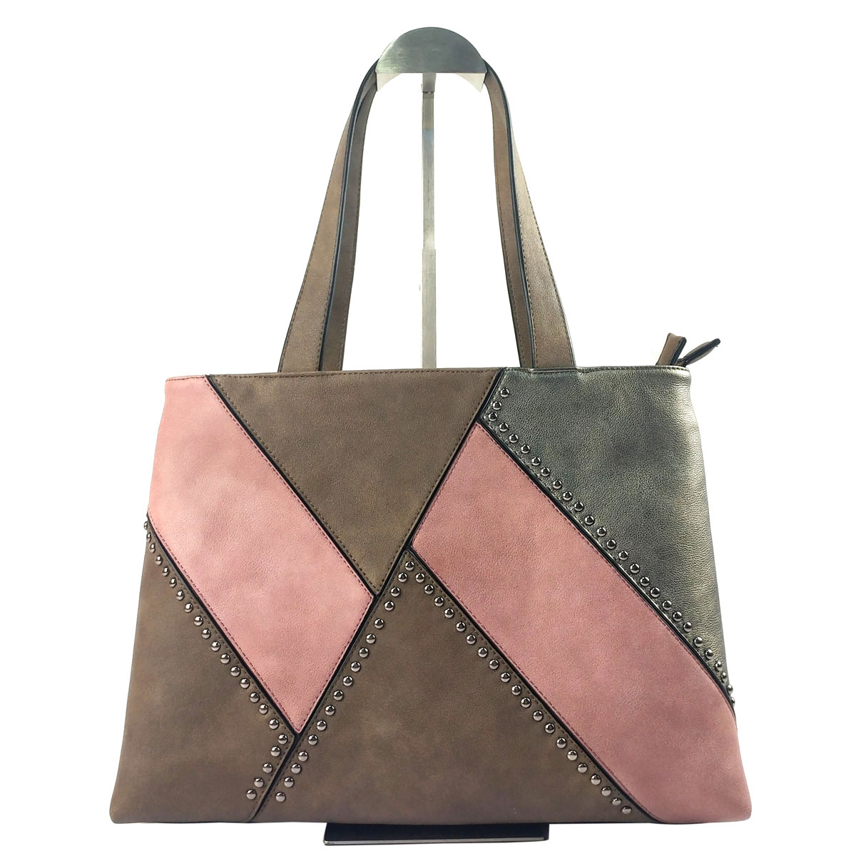 Multicolor Geometrical Figure Shoulder Bag