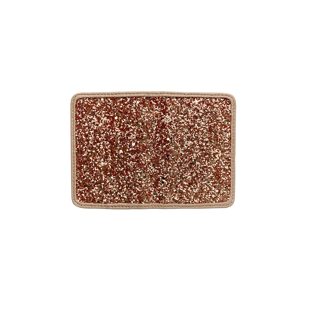 Glitter card holder with PU French binding