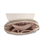 Women Satchel Bag With Lock Closure Flap