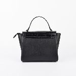 Women Satchel Bag With Lock Closure Flap