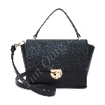 Women Satchel Bag With Lock Closure Flap