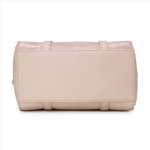 Beige Satchel Boston Bag