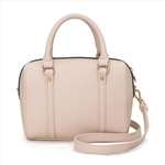Beige Satchel Boston Bag