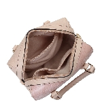 Beige Satchel Boston Bag
