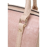 Beige Satchel Boston Bag