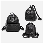 PU Fashion Soft School Shoulder Backpack