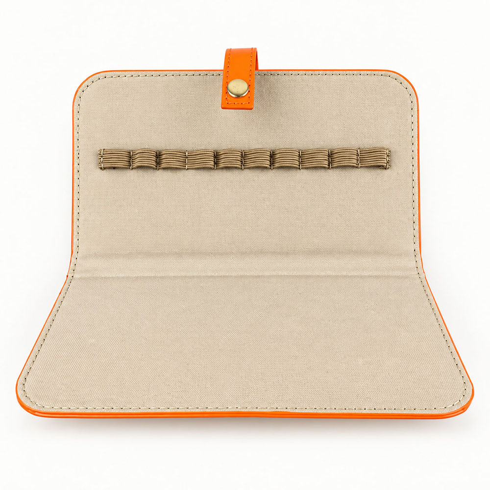 Bright Orange Color Pen Case