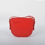 Red Crossbody Bag with Flat