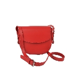 Red Crossbody Bag with Flat