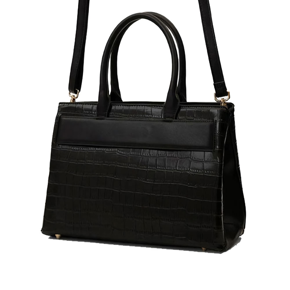 Croco PU Leather Satchel Bag
