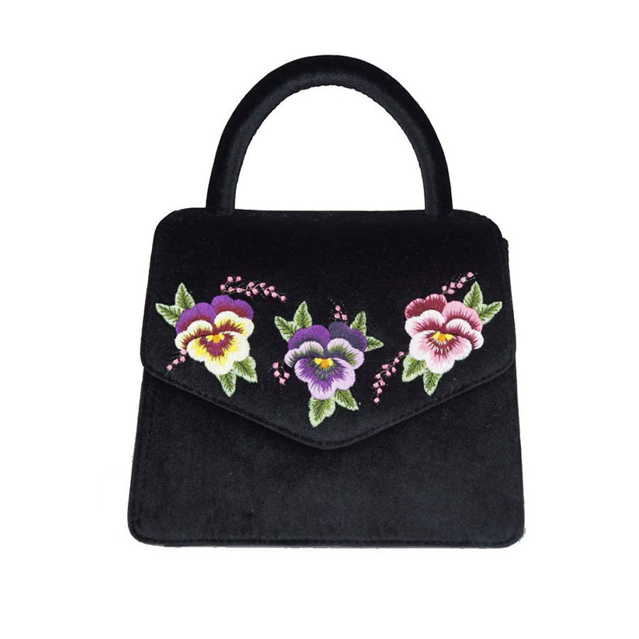 Handbag in Pink Velvet